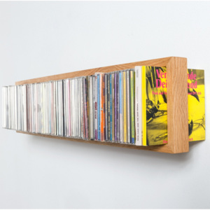 Półka na płyty CD z drewna dębowego das kleine b b-cd1, 32x15 cm