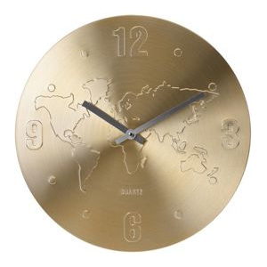 Zegar World złoty Ø35cm