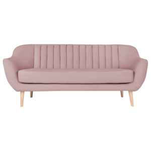 Różowa sofa 3-osobowa Micadoni Home Vincente