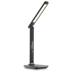 Immax LED Ściemnialna lampa stołowa z wyświetlaczem LED/9W/230V/12V czarna IM0056