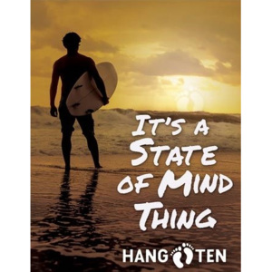 Metalowa tabliczka Hang Ten - State of Mind, (30 x 42 cm)