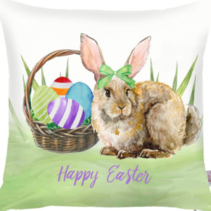 Poszewka na poduszkę Apolena Easter Basket Rabbit, 43x43 cm