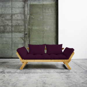 Sofa rozkładana Karup Bebop Honey/Purple Plum
