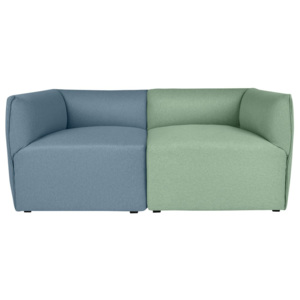 Niebiesko-zielona modułowa sofa 2-osobowa Norrsken Ollo