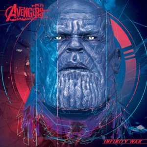 Avengers Wojna bez granic - Thanos Cubic Head Obraz na płótnie, (40 x 40 cm)