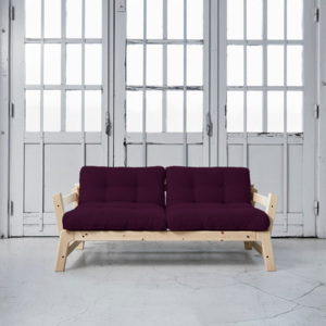 Sofa rozkładana Karup Step Natural/Purple Plum