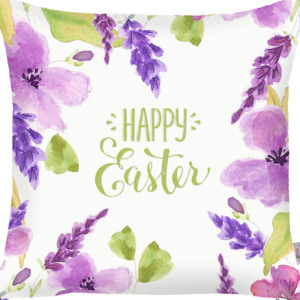Poszewka na poduszkę Apolena Happy Easter Flowers, 43x43 cm