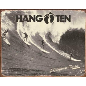 Metalowa tabliczka Hang Ten - california classic, (41 x 32 cm)
