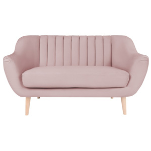 Różowa sofa 2-osobowa Micadoni Home Vincente