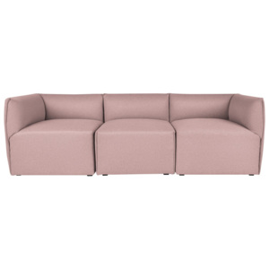 Różowa modułowa sofa 3-osobowa Norrsken Ollo