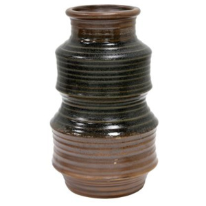 Ceramiczny wazon retro brązowy