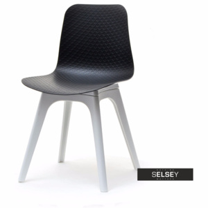 Krzesło Caro DSX czarno-białe z tworzywa