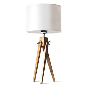 Lampa stołowa, lampa nocna, trójnóg z drewna LW16-01-17