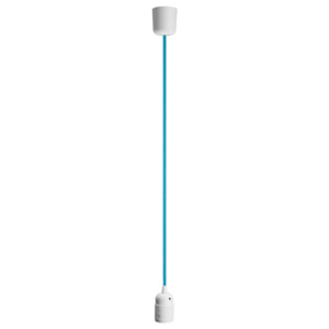 Lampa wisząca steeLOFT biała niebieski kabel