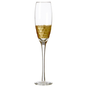 Zestaw 4 kieliszków do szampana z ręcznie dmuchanego szkła Premier Housewares Deco, 2,1 dl