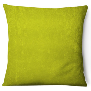 Żółto-zielona aksamitna poszewka na poduszkę Series, 43x43 cm