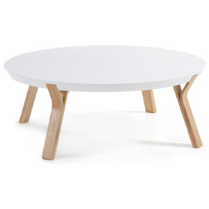 Biały stolik La Forma Solid, Ø 90 cm