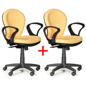 Krzesło biurowe LEA 1+1 GRATIS, żółty