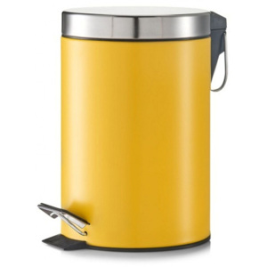 Kosz łazienkowy, pojemnik na śmieci - 3 l, żółty, matowy, ZELLER