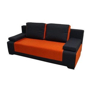 Sofa / kanapa rozkładana LENA - grafit/ pomarańczowy