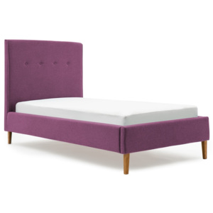 Fioletowe łóżko dziecięce PumPim Noa, 200x90 cm