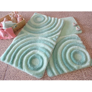 Zestaw 3 miętowych dywaników łazienkowych Confetti Bathmats Sparkle