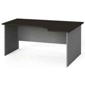 Stół biurowy ergonomiczny 160 x 120 cm, wenge, prawy