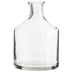 Szklana butelka/wazon 15cm Madam Stoltz