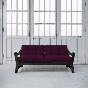 Sofa rozkładana Karup Step Black/Purple Plum