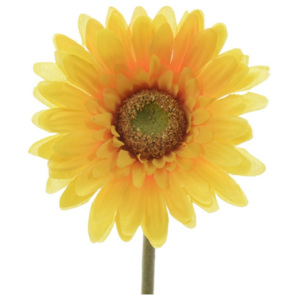 Sztuczny kwiat gerbery żółty, 50 cm