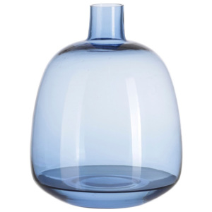 Niebieski wazon szklany A Simple Mess Aege, wysokość 22 cm