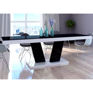Stół rozkładany Vega Luk 160-260 cm z blatem czarnym