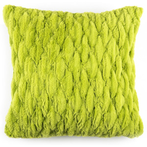 BO-MA Poszewka na poduszkę włochata pikowana zielony, 45 x 45 cm