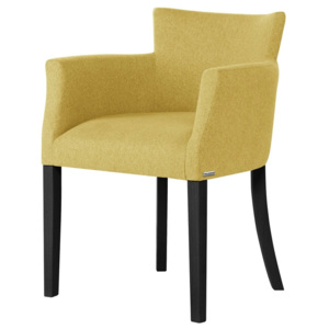 Żółte krzesło z czarnymi nogami Ted Lapidus Maison Santal