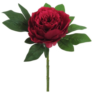 Sztuczny kwiat Piwonia czerwony, 34 cm