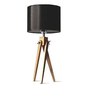 Lampa stołowa, lampa nocna, trójnóg z drewna LW16-01-19