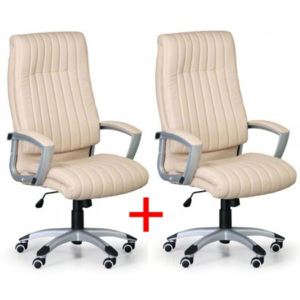 Fotel biurowy LUGANO 1+1 GRATIS - kremowe