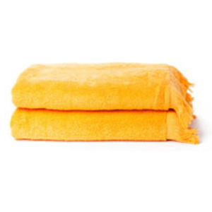 Zestaw 2 pomarańczowych ręczników kąpielowych z bawełny Casa Di Bassi Bath