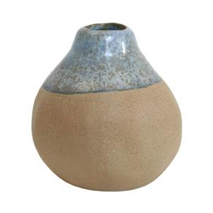 Niebiesko-brązowy ceramiczny wazon - HK Living