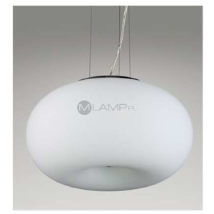 Żyrandol LAMPA wisząca DADA P0007 MAXLIGHT szklana OPRAWA minimalistyczna okrągły ZWIS chrom biały