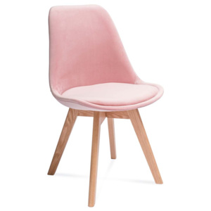 Krzesło HUGO A tkanina aksamit P11 różowy