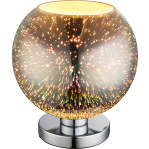 GLOBO Lampa stołowa KOBY 3D Effect, szkło, chrom, 25x28 cm, 15845T1