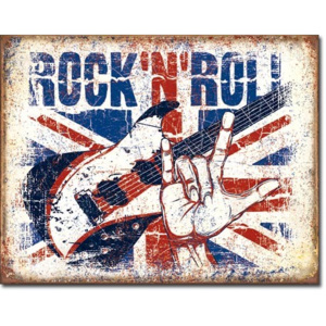 Metalowa tabliczka Rock n Roll, (30 x 42 cm)