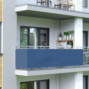 Osłona balkonowa Basic, wodoodporna, lazurowa, 500x90 cm