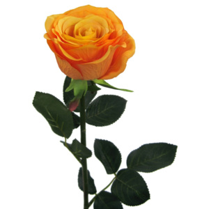 Sztuczny kwiat Kwitnąca róża brzoskwiniowy, 42 cm