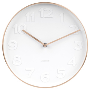 Zegar z elementami w kolorze miedzi Karlsson Mr. White, ⌀ 28 cm