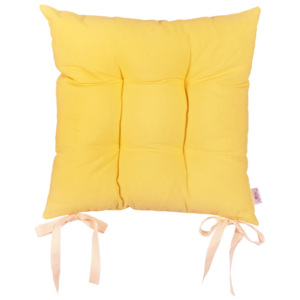 Żółta poduszka na krzesło Apolena Simply Yellow, 41x41 cm