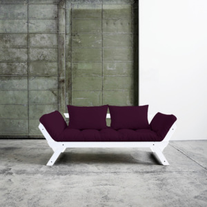 Sofa rozkładana Karup Bebop White/Purple Plum