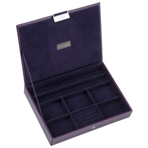 Pudełko na biżuterię z pokrywką classic Stackers fioletowe