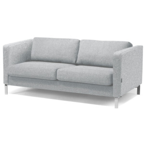 Sofa do poczekalni NEO, 2-osobowa, tkanina wełniana, jasnoszary